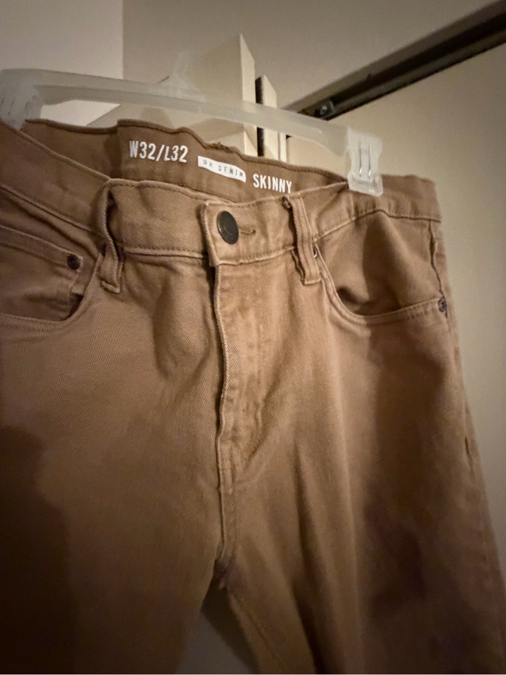 Men’s Skinny Chinos in Tan - W32/L32